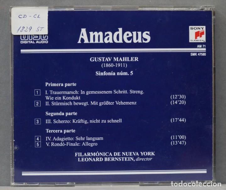 CDs de m&uacute;sica: CD. MAHLER. SYMPHONY 5. BERNSTEIN - Foto 2