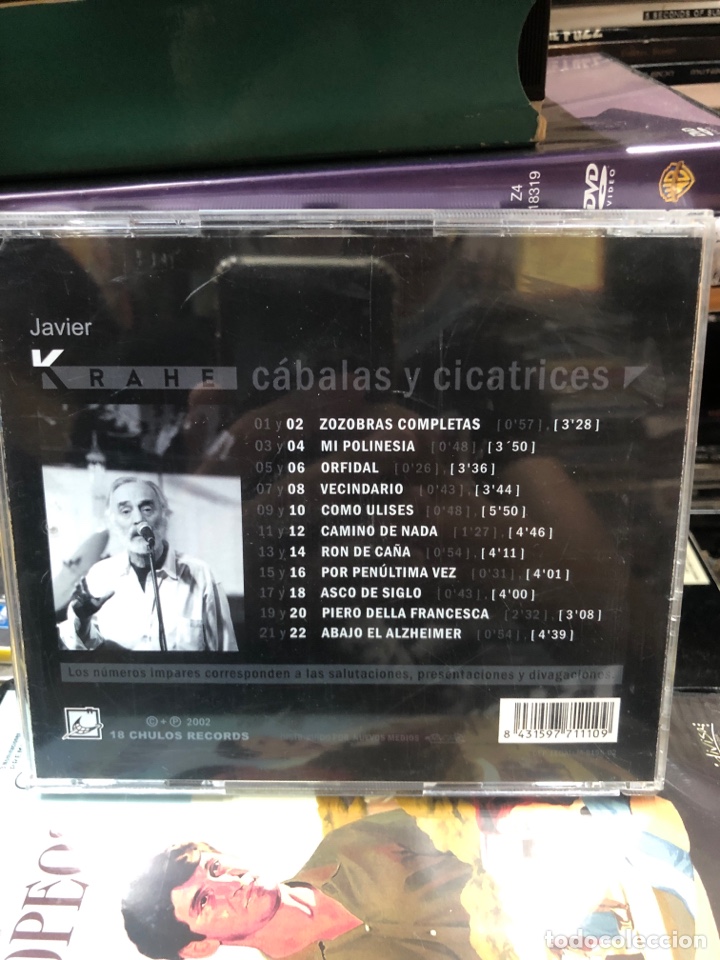 CDs de m&uacute;sica: Javier kRahe Cabalas y cicatrices - Foto 2