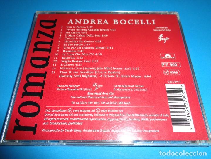 CDs de m&uacute;sica: ANDREA BOCELLI / ROMANZA / POLYDOR / CD - Foto 2