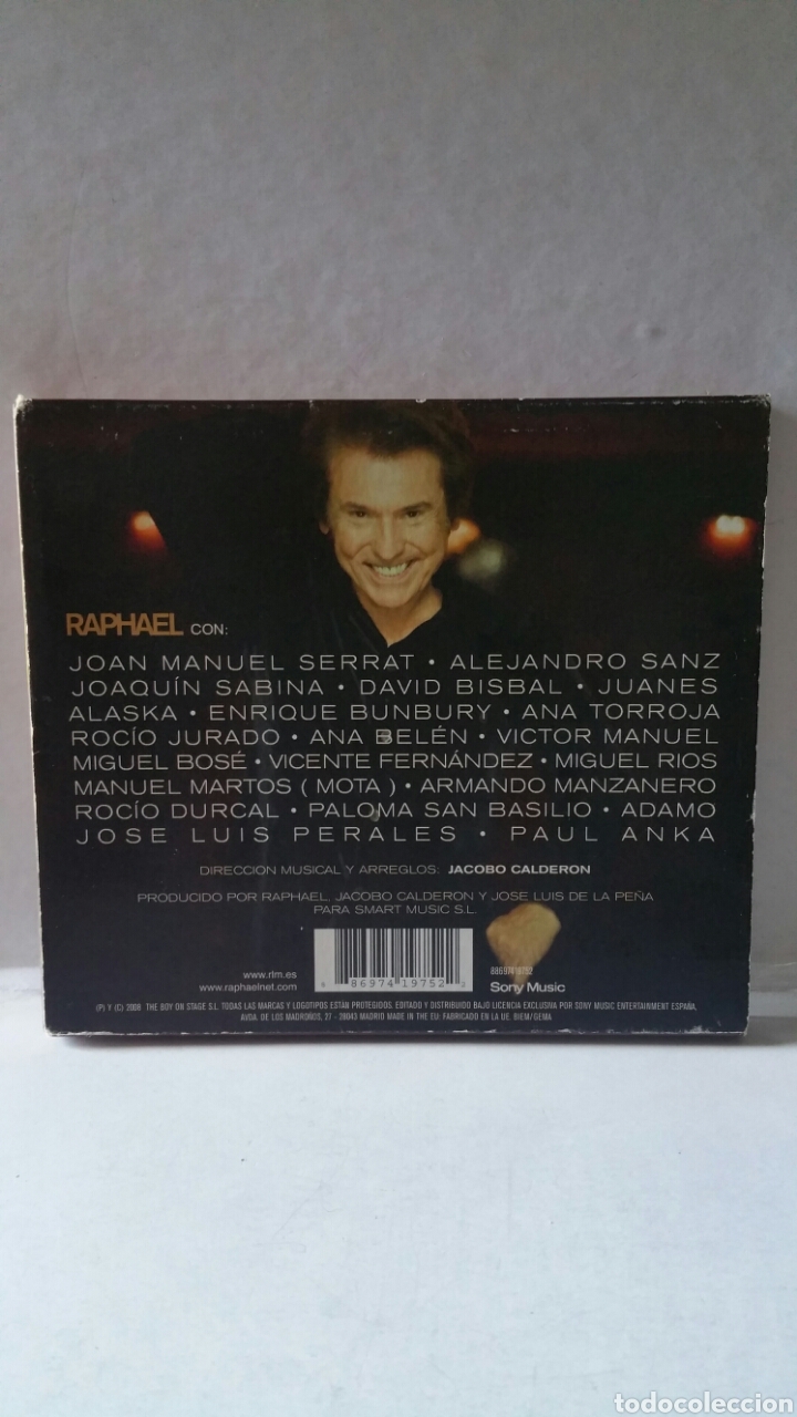CDs de m&uacute;sica: Raphael. 50 a&ntilde;os despu&eacute;s 2008, cd. - Foto 2