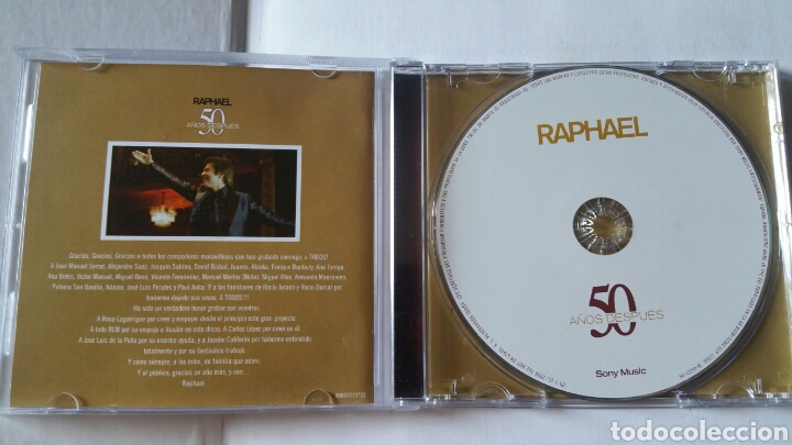 CDs de m&uacute;sica: Raphael. 50 a&ntilde;os despu&eacute;s 2008, cd. - Foto 4