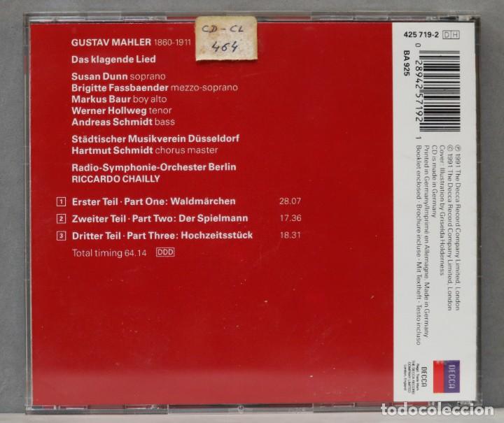 CDs de m&uacute;sica: CD. Das Klagende Lied. MAHLER. CHAILLY - Foto 2