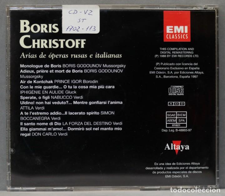 CDs de m&uacute;sica: CD. CHRISTOFF. ARIAS DE OPERAS RUSAS E ITALANAS - Foto 2