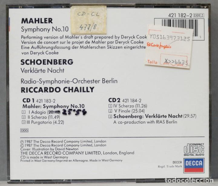 CDs de m&uacute;sica: 2 CD. MAHLER. SYMPHONY 10. CHAILLY - Foto 2