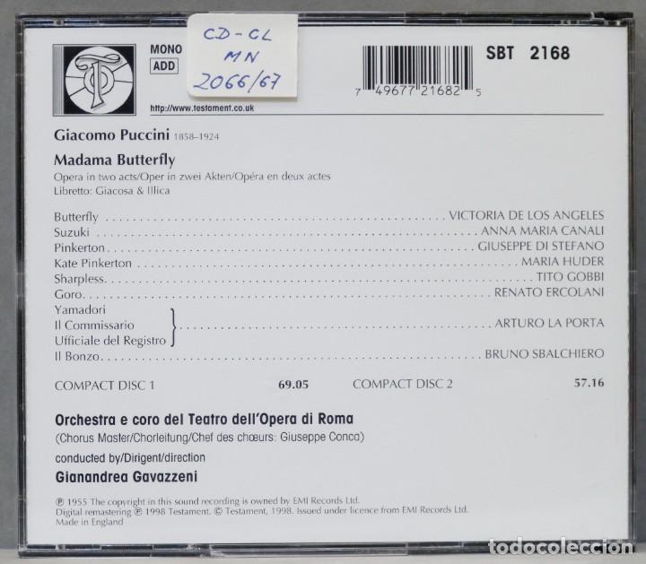 CDs de m&uacute;sica: 2 CD. MADAMA BUTTERFLY. PUCCINI. TESTAMENT - Foto 2