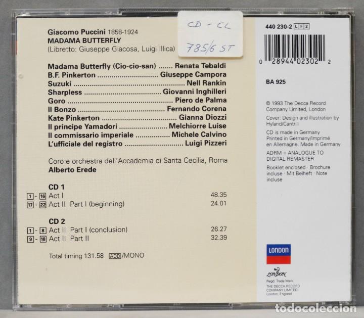 CDs de m&uacute;sica: 2 CD. MADAMA BUTTERFLY. PUCCINI. EREDE - Foto 2