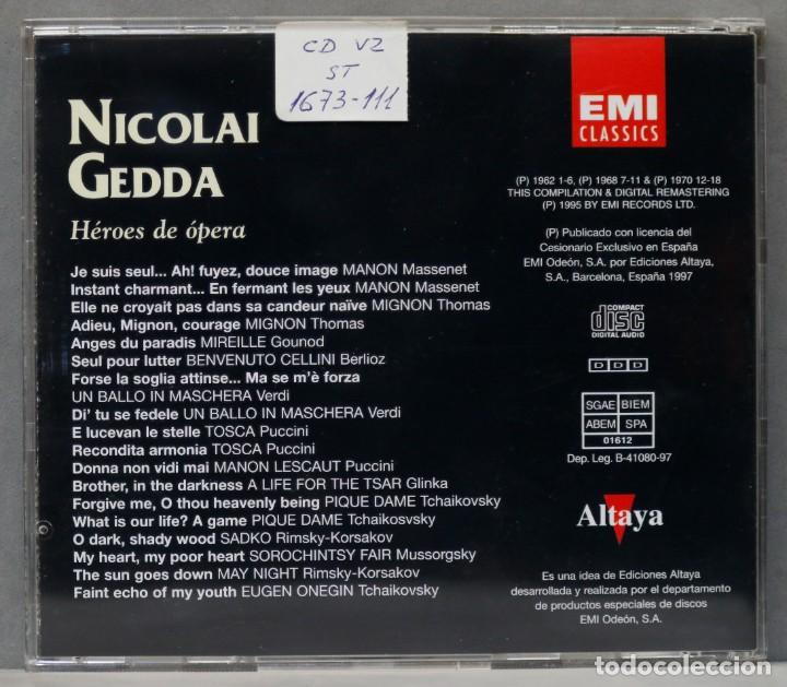 CDs de m&uacute;sica: CD. Gedda. H&eacute;roes De &Oacute;pera - Foto 2
