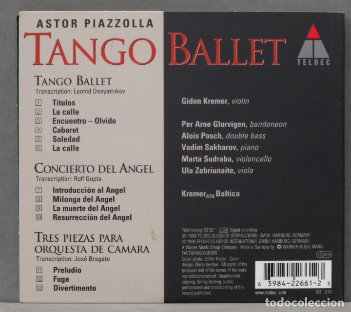 CDs de m&uacute;sica: CD. TANGO BALLET. PIAZZOLLA. ASTOR QUARTET - Foto 2