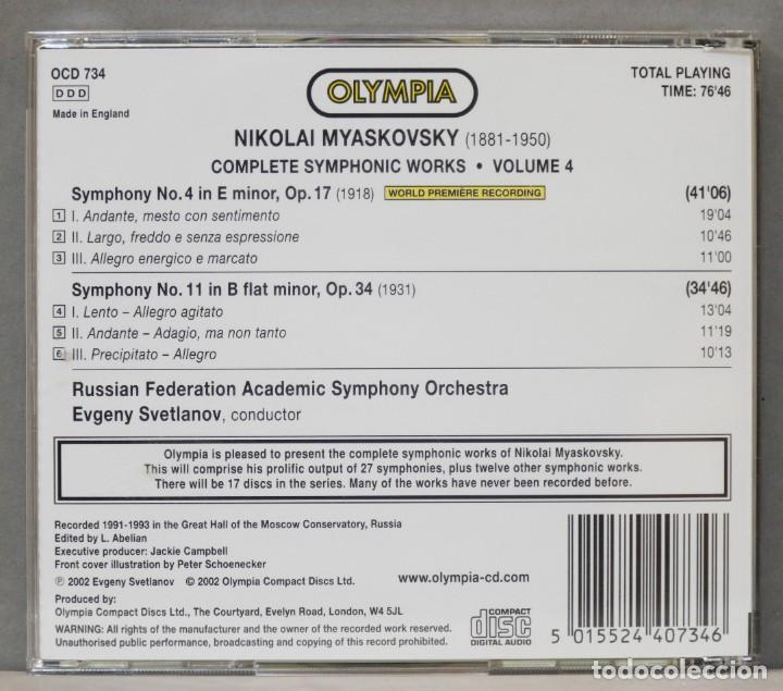 CDs de m&uacute;sica: CD. VOLUME 4. MYASKOVSKY. SVETLANOV - Foto 2