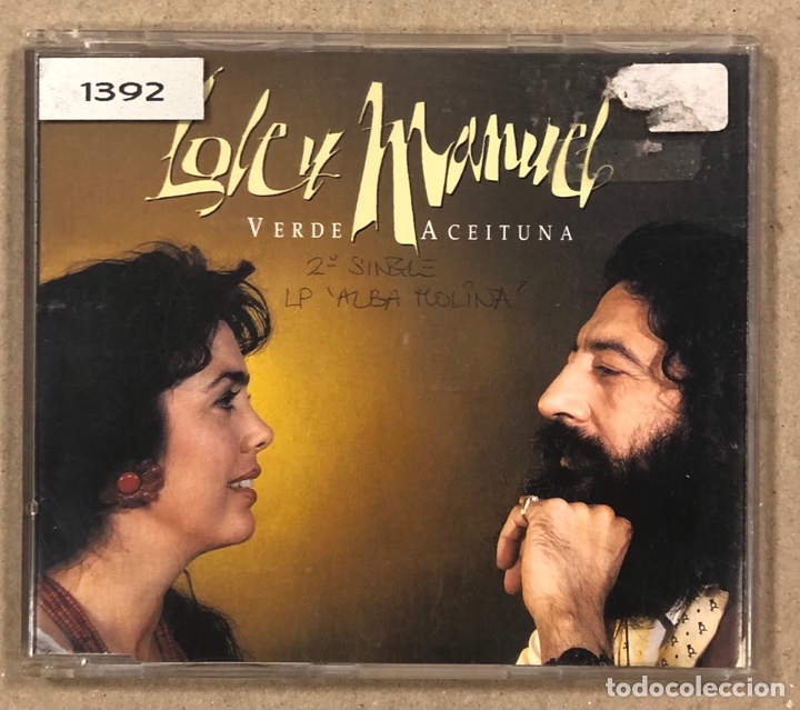 CDs de m&uacute;sica: LOLE Y MANUEL &ldquo;VERDE ACEITUNA&rdquo; (VIRGIN 1994). CD SINGLE. - Foto 1