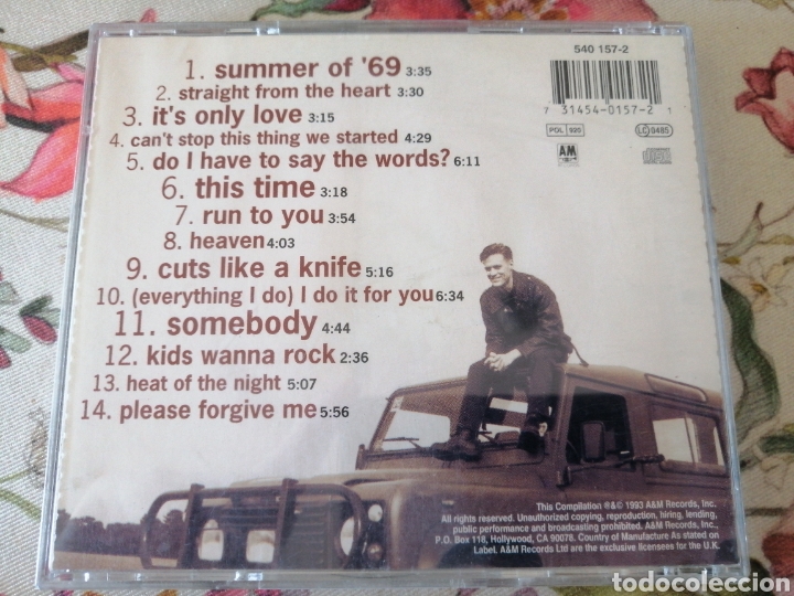 CDs de m&uacute;sica: CD BRYAN ADAMS SO FAR SO GOOD - Foto 2