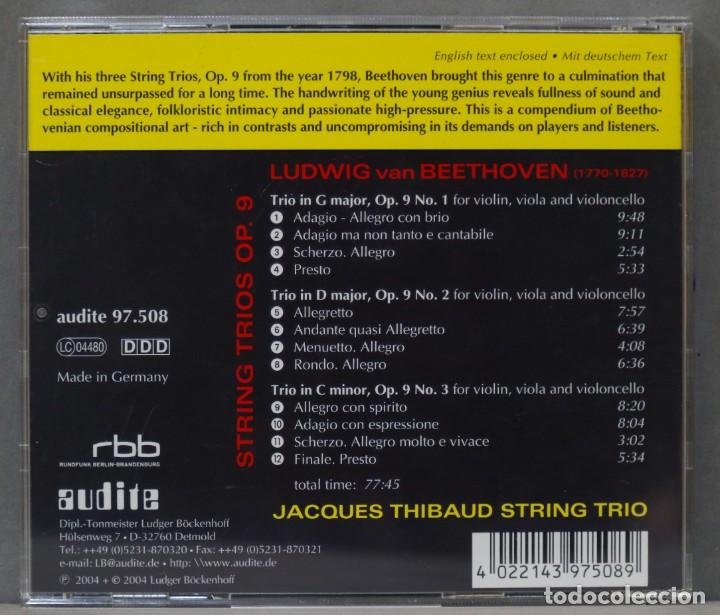 CDs de m&uacute;sica: CD. Ludwig van Beethoven. Jacques Thibaud String Trio. String Trios Op. 9 - Foto 2