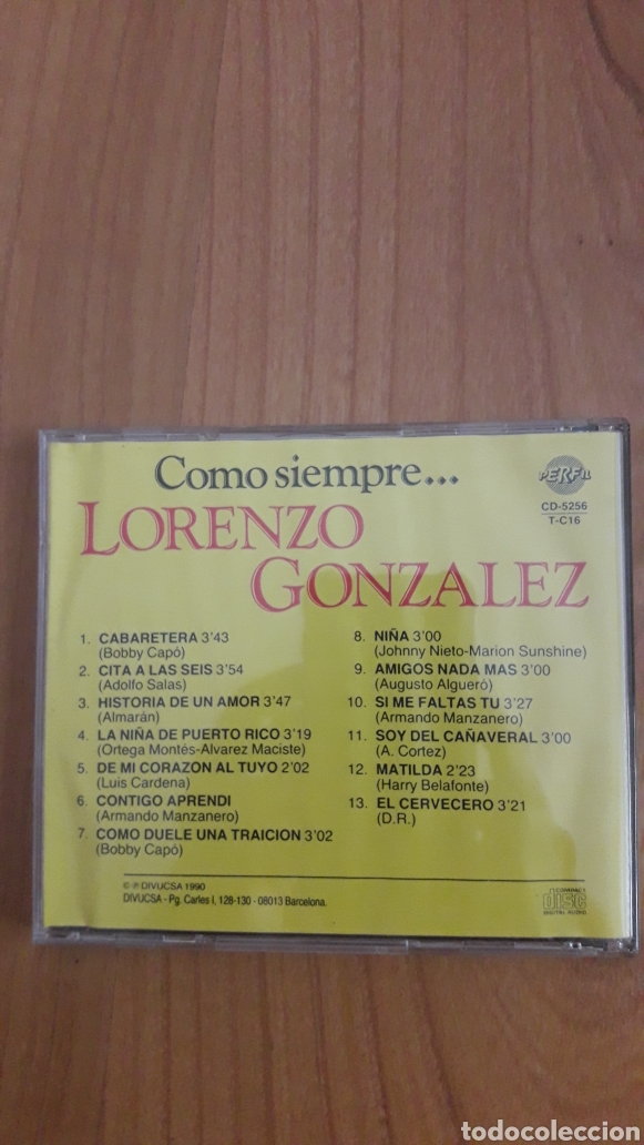 CDs de m&uacute;sica: LORENZO GONZ&Aacute;LEZ. COMO SIEMPRE - Foto 2