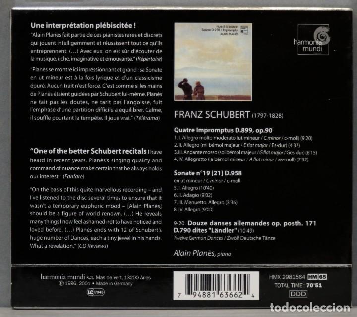 CDs de m&uacute;sica: CD. SCHUBERT. SONATE D 958. PLANES - Foto 2