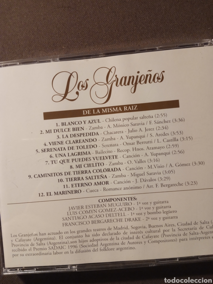 CDs de m&uacute;sica: Cd LOS GRANJE&Ntilde;OS &rdquo; DE LA MISMA RAIZ &rdquo; - Foto 2