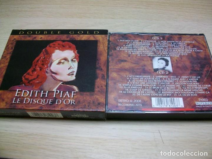 CDs de m&uacute;sica: DOUBLE GOLD EDITH PIAF LE DISQUE DOR CD - Foto 1