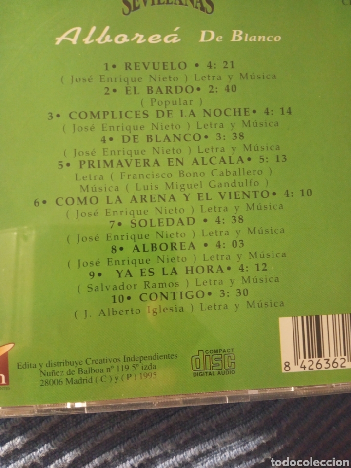 CDs de m&uacute;sica: Cd ALBORE&Aacute; &rdquo; SEVILLANAS DE BLANCO &rdquo; - Foto 2