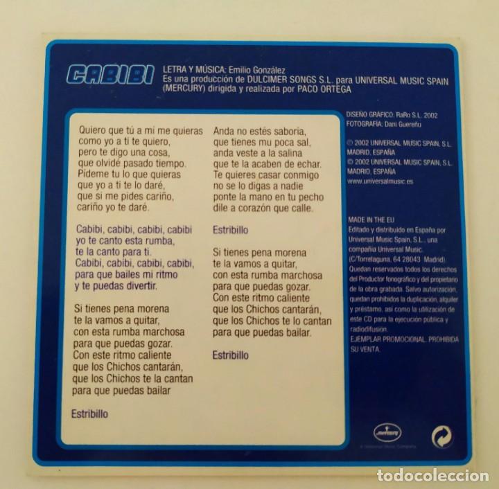 CDs de m&uacute;sica: LOS CHICHOS Caribi CD Single PROMO 2002 - Foto 3