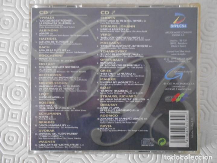 CDs de m&uacute;sica: CLASICOS BASICOS. DOBLE COMPACTO DIVUCSA. - Foto 2