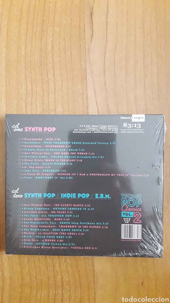CDs de m&uacute;sica: DOBLE CD TECHNO POP CLASSICS VOLUMEN 2. A&Uacute;N RETRACTILADO - Foto 2