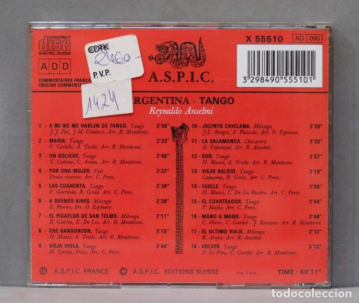 CDs de m&uacute;sica: CD. TANGO. ANSELMI. ARGENTINA - Foto 2