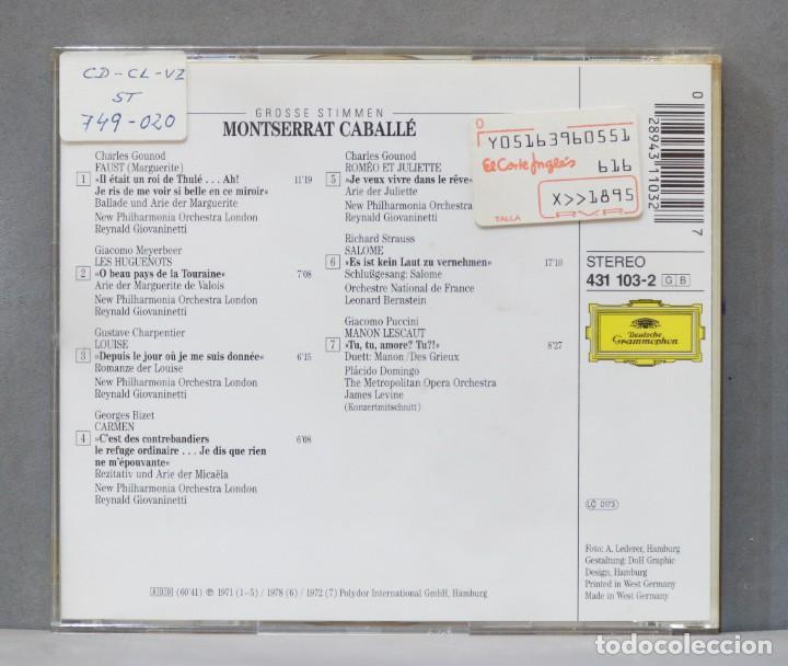 CDs de m&uacute;sica: CD. Caball&eacute;. Grosse Stimmen - Foto 2