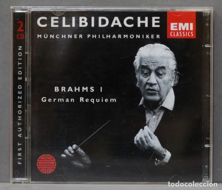 CDs de m&uacute;sica: 2 CD. BRAHMS I. GERMAN REQUIEM. CELIBIDACHE - Foto 1