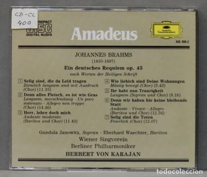 CDs de m&uacute;sica: CD. Ein Deutsches Requiem BRAHMS KARAJAN - Foto 2