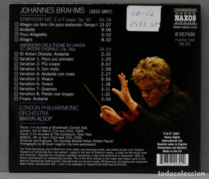 CDs de m&uacute;sica: CD. Symphony No. 3. Haydn Variations. BRAHMS. ALSOP - Foto 2
