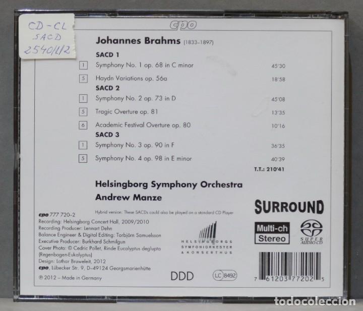 CDs de m&uacute;sica: 3 CD. Symphonies. BRAHMS. MANZE - Foto 2