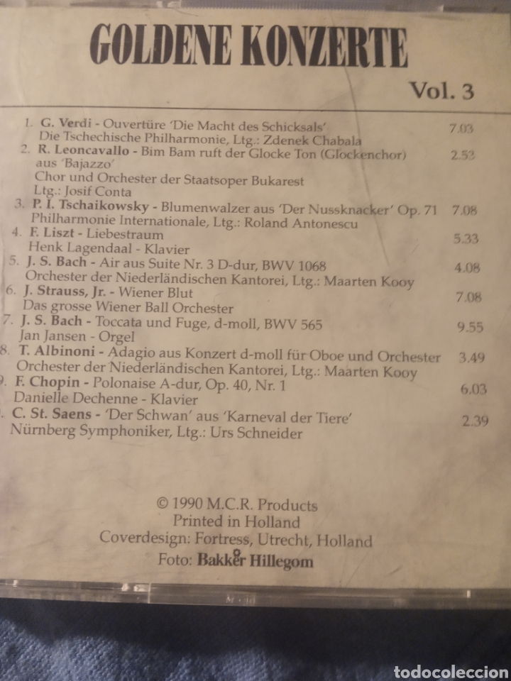 CDs de m&uacute;sica: Cd GOLDEN KONZERTE VOL.3 - Foto 2