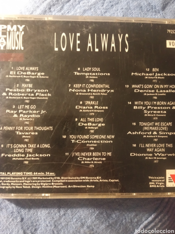 CDs de m&uacute;sica: Cd VARIOS &rdquo; LOVE ALWAYS &rdquo; - Foto 2