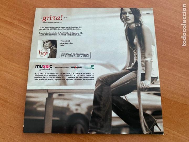 CDs de m&uacute;sica: VEGA (GRITA) CD SINGLE PROMO (CDIB25) - Foto 2