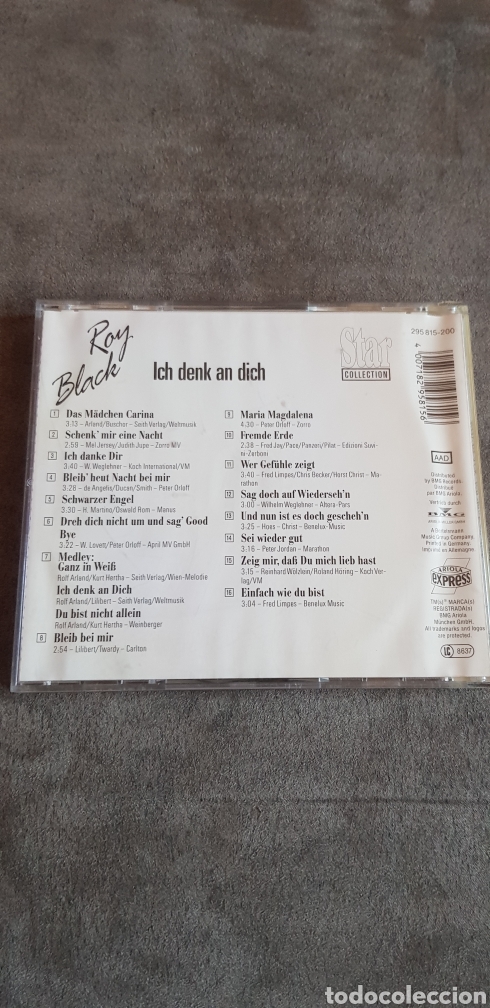 CDs de m&uacute;sica: Cd ROY BLACK (ICH DENK AN DICH) - Foto 3