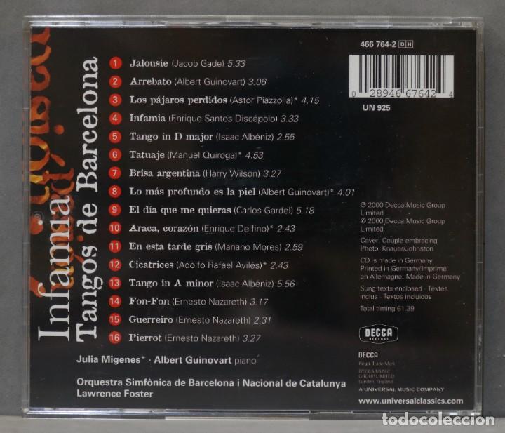 CDs de m&uacute;sica: CD. INFAMIA. TANGOS DE BARCELONA - Foto 2