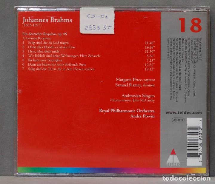 CDs de m&uacute;sica: CD. Ein Deutsches Requiem. BRAHMS. PREVIN - Foto 2