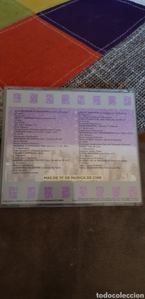 CDs de m&uacute;sica: Cd M&Uacute;SICA DE CINE - Foto 3