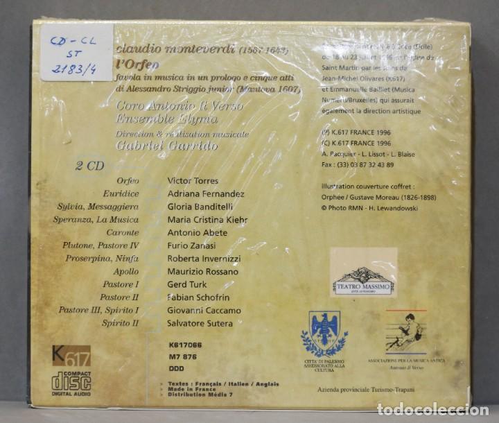 CDs de m&uacute;sica: 2 CD. L&acute;Orfeo. MONTEVERDI. GARRIDO - Foto 2