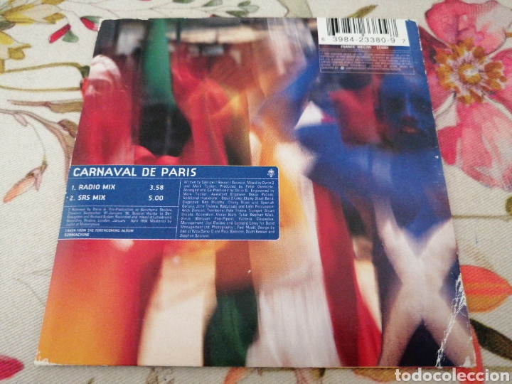 CDs de m&uacute;sica: CD SINGLE DARIO G CARNAVAL DE PAR&Iacute;S - Foto 2