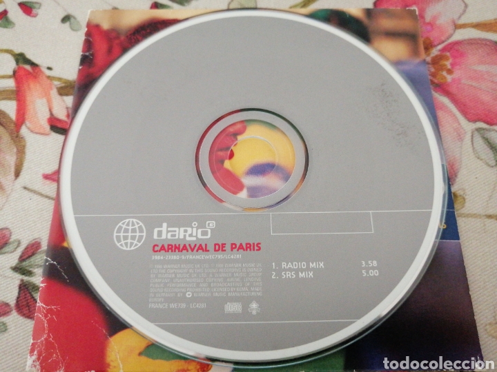 CDs de m&uacute;sica: CD SINGLE DARIO G CARNAVAL DE PAR&Iacute;S - Foto 3
