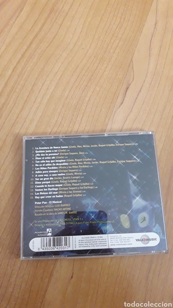 CDs de m&uacute;sica: PETER PAN. EL MUSICAL - Foto 2