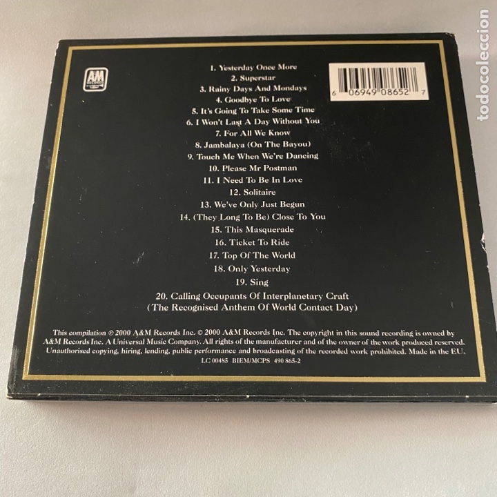 CDs de m&uacute;sica: CD - Carpenters Gold - Greatest hits - Foto 2