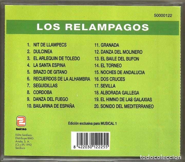 CDs de m&uacute;sica: LOS RELAMPAGOS - NIT DE LLAMPECS Y M&Aacute;S EXITOS (CD) 1992 - Foto 2