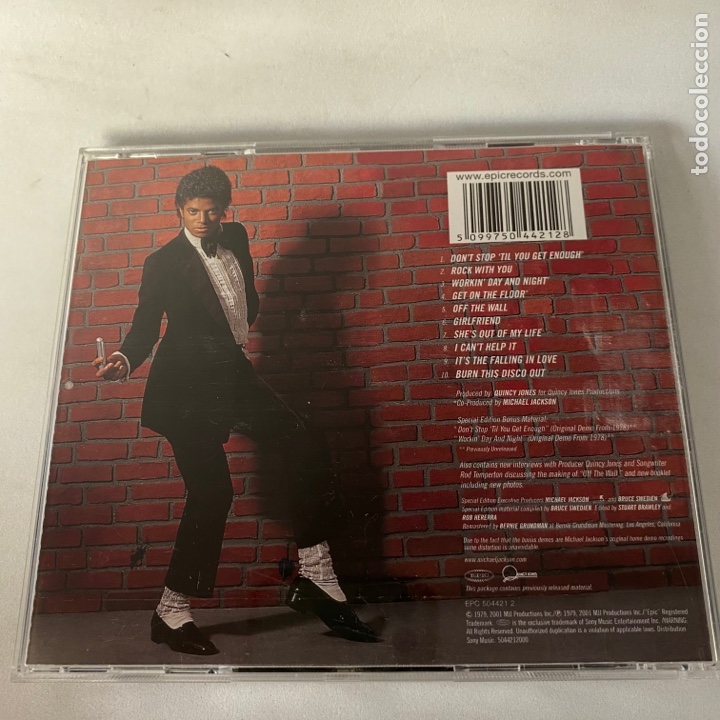 CDs de m&uacute;sica: CD - Michael jackson - off the wall - Foto 2