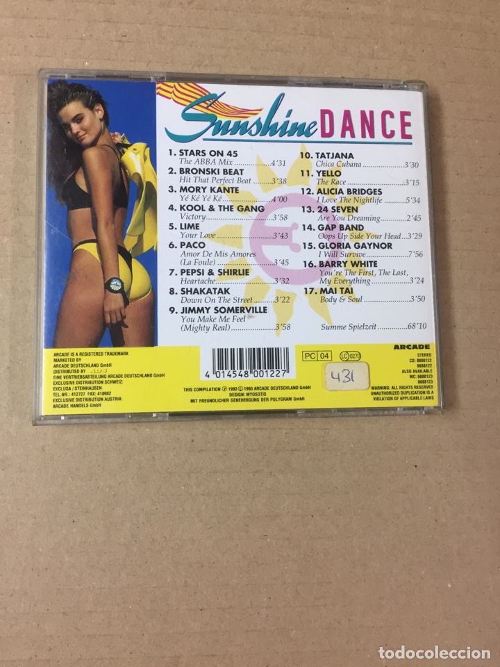 CDs de m&uacute;sica: SUNSHINE DANCE 3 - 17 SUNNY HITS - Foto 2
