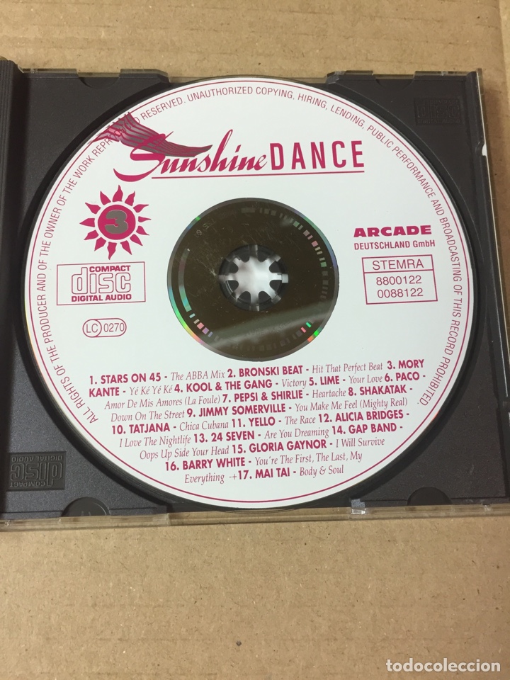 CDs de m&uacute;sica: SUNSHINE DANCE 3 - 17 SUNNY HITS - Foto 3