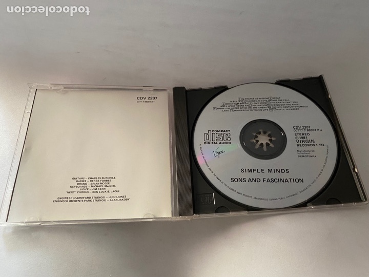 CDs de m&uacute;sica: CD - Simple minds - Sons and fascination - Foto 3