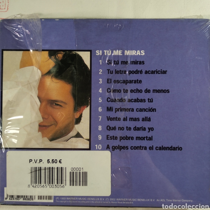 CDs de m&uacute;sica: CD Alejandro Sanz Si t&uacute; me miras - Foto 2