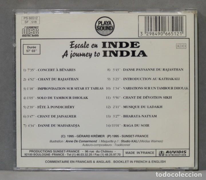 CDs de m&uacute;sica: CD. Escale En Inde. A Journey To India - Foto 2