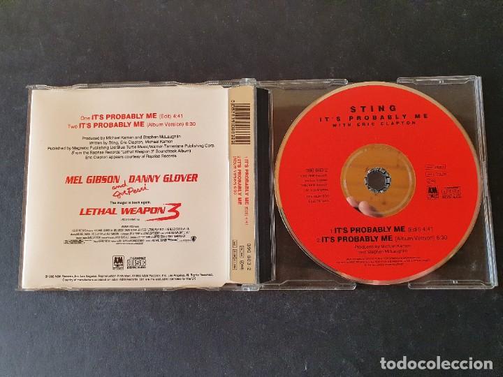 CDs de m&uacute;sica: LETHAL WEAPON 3 - ITS PROBABLY ME (TWO VERSIONS) (STING WITH ERIC CLAPTON) - Foto 2